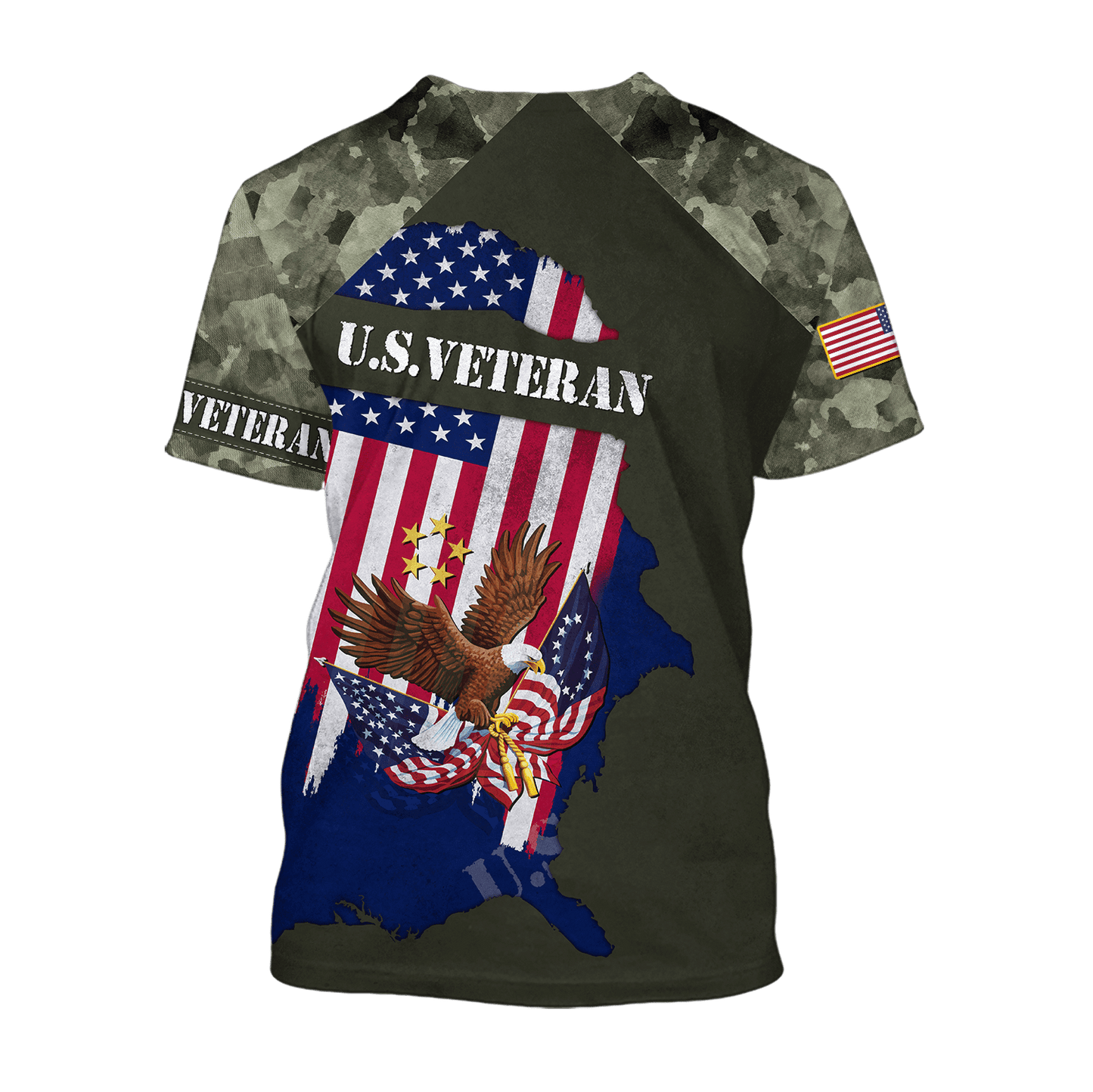 US Veteran - Eagle With American Flag Unisex Shirts