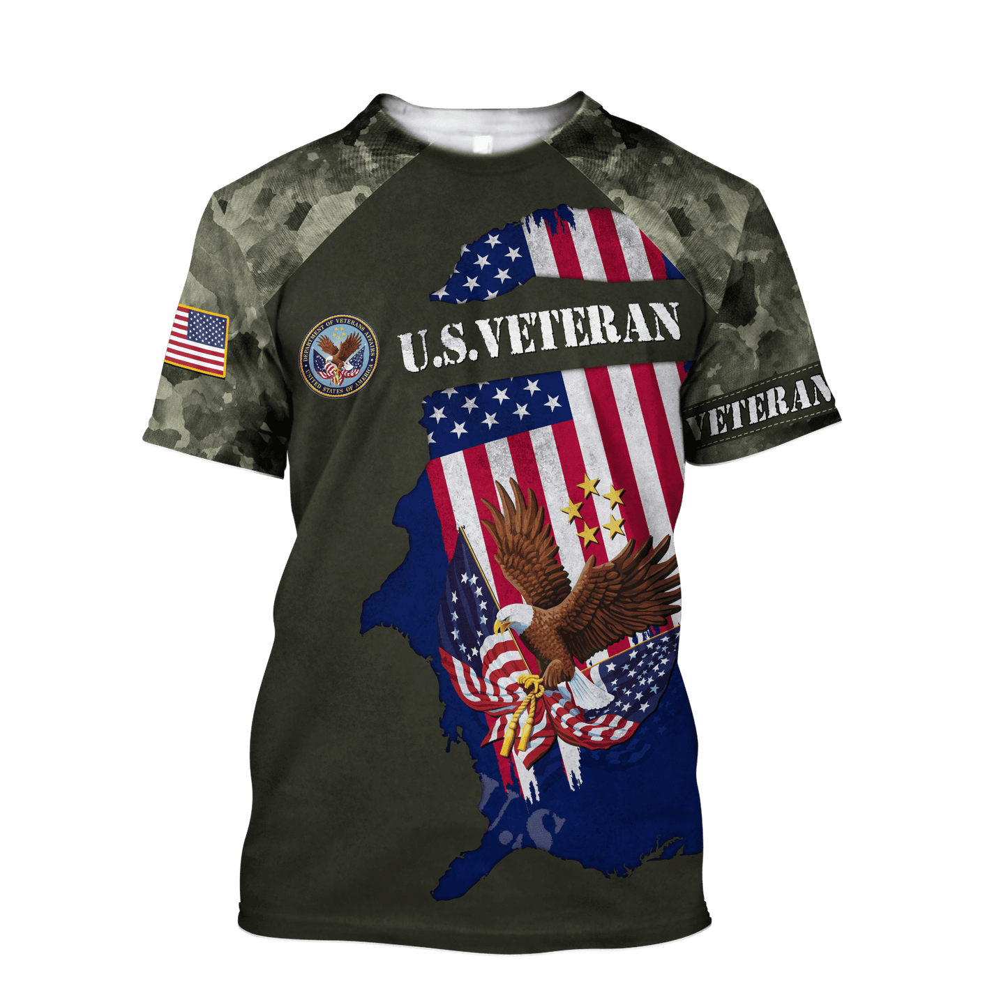US Veteran - Eagle With American Flag Unisex Shirts
