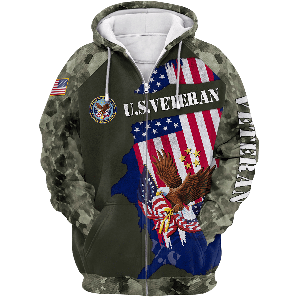 US Veteran - Eagle With American Flag Unisex Shirts