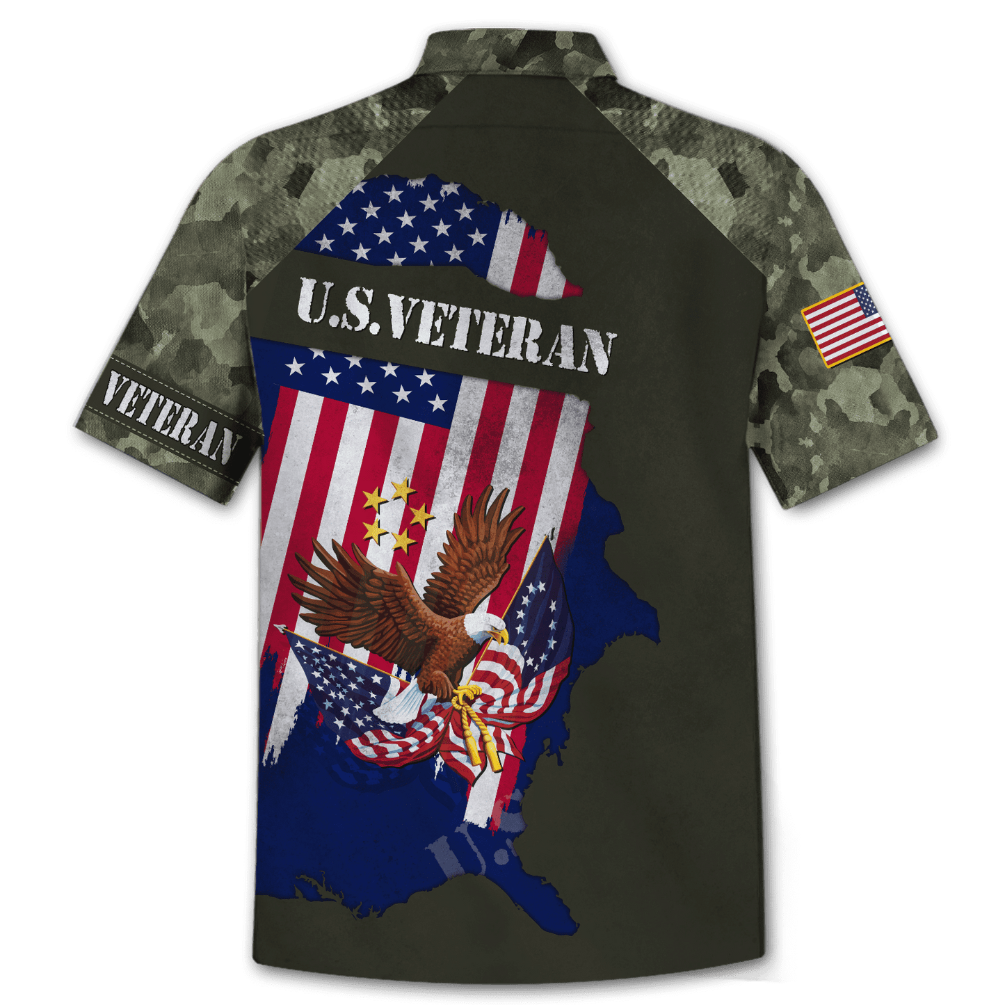 US Veteran - Eagle With American Flag Unisex Shirts