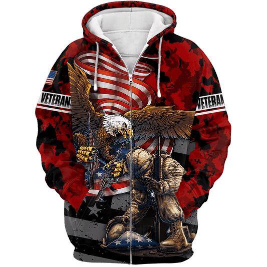 US Veteran - Eagle With American Flag Unisex Shirts