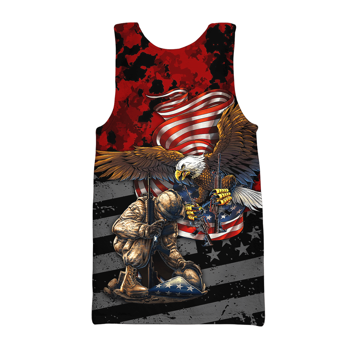 US Veteran - Eagle With American Flag Unisex Shirts