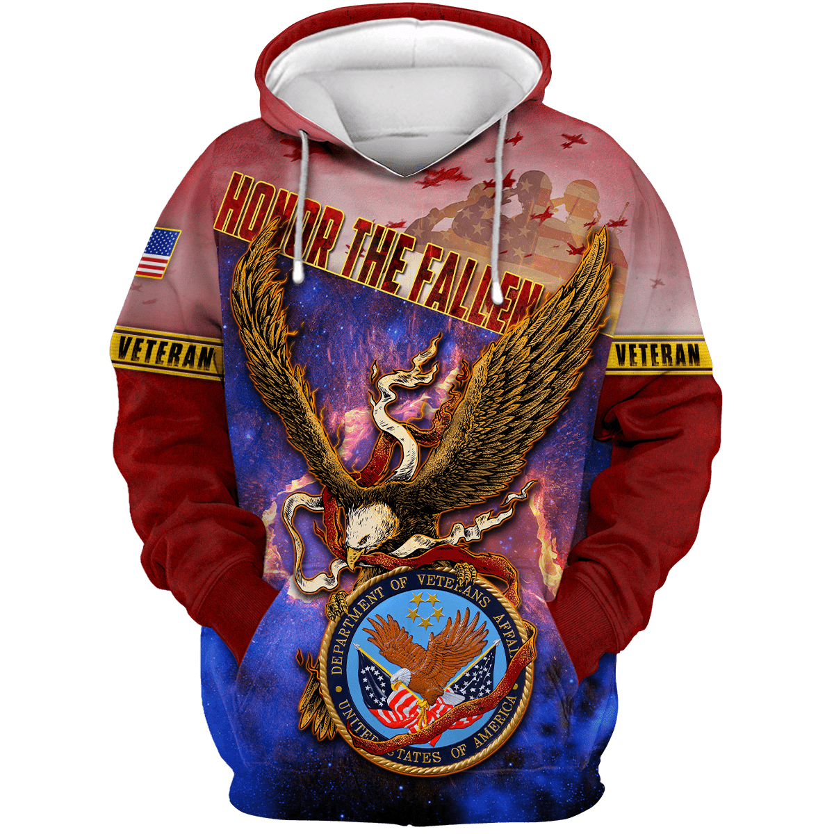 US Veteran - Eagle With American Flag Unisex Shirts