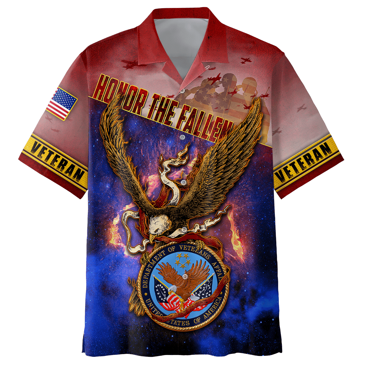 US Veteran - Eagle With American Flag Unisex Shirts