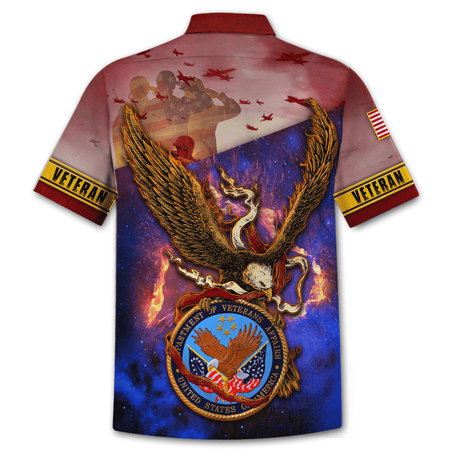 US Veteran - Eagle With American Flag Unisex Shirts