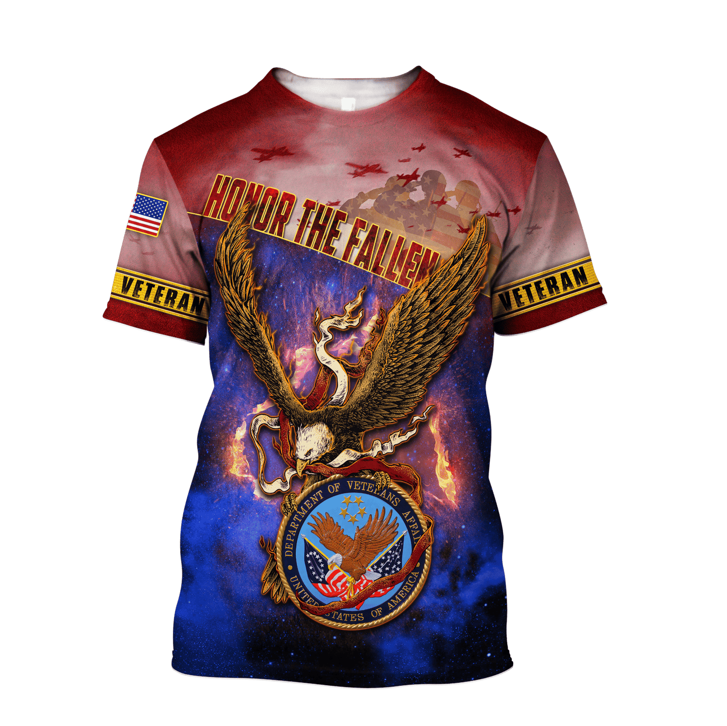 US Veteran - Eagle With American Flag Unisex Shirts