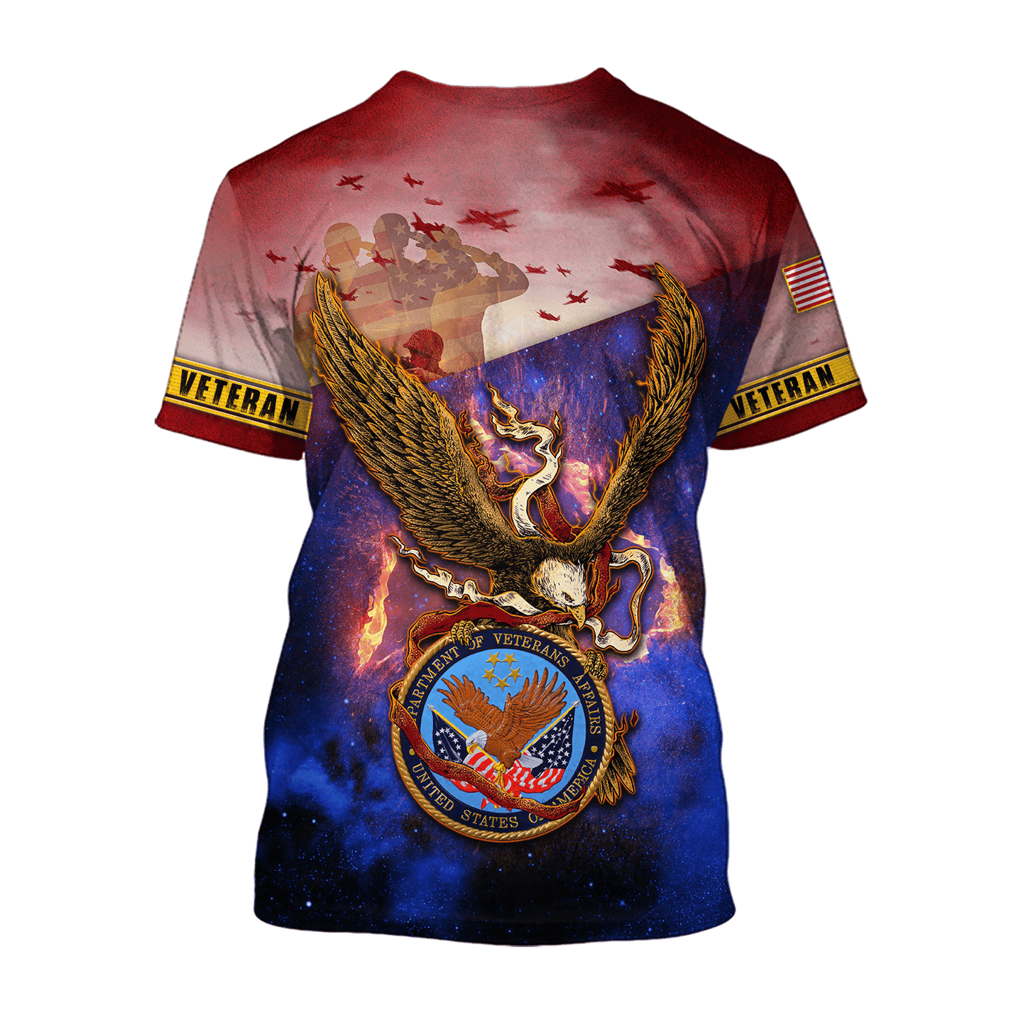 US Veteran - Eagle With American Flag Unisex Shirts