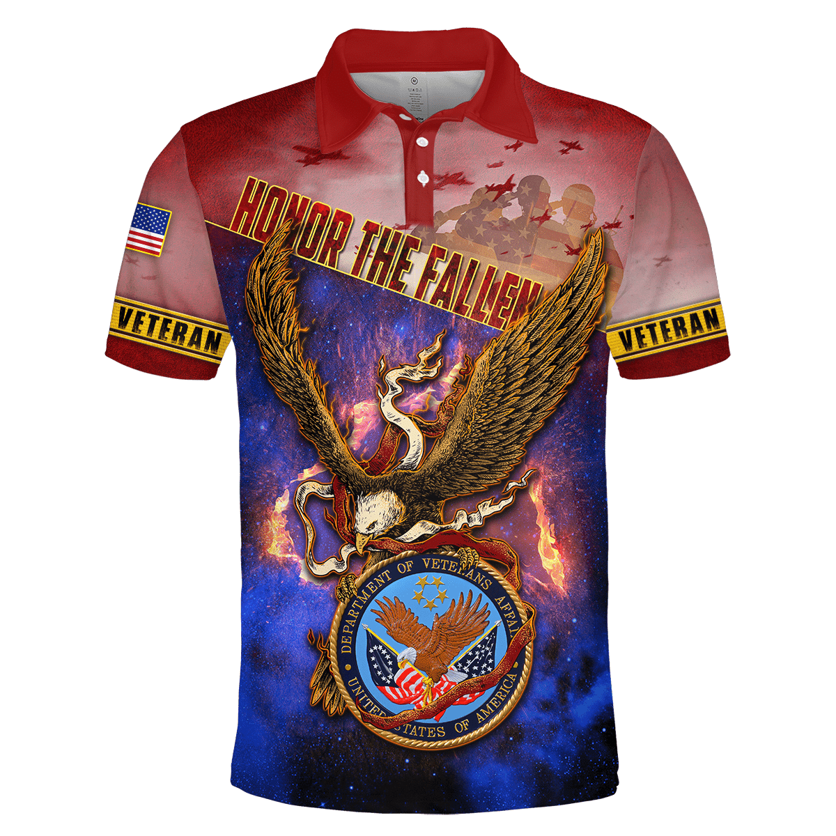 US Veteran - Eagle With American Flag Unisex Shirts