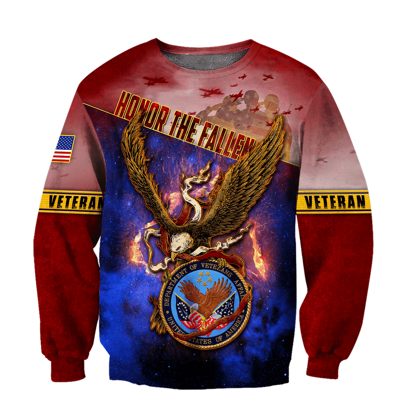 US Veteran - Eagle With American Flag Unisex Shirts