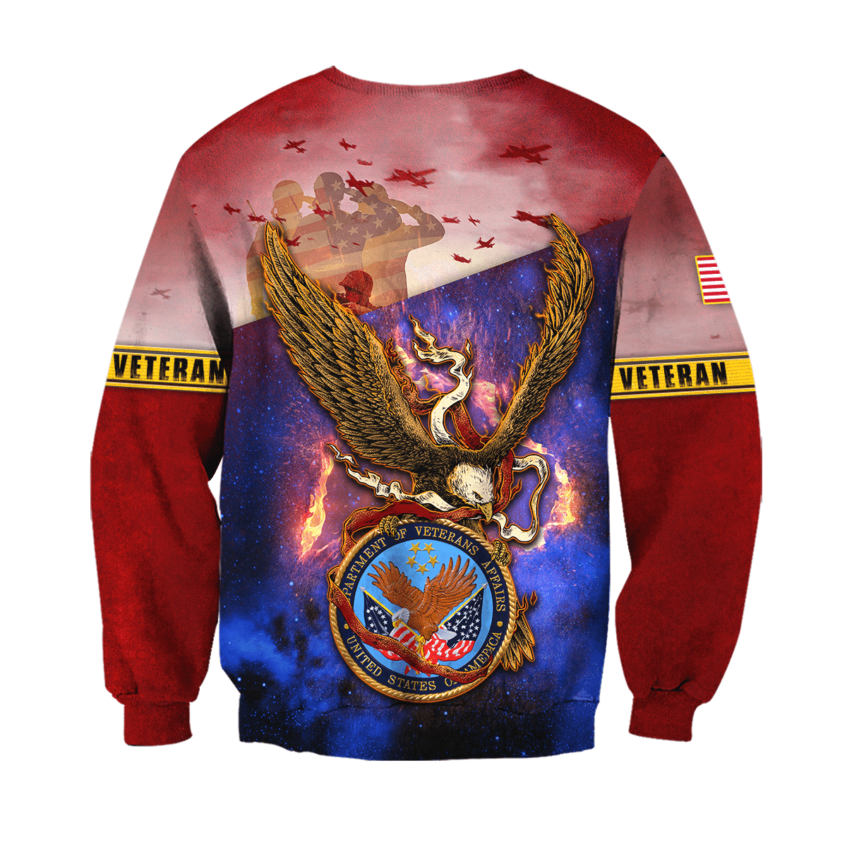 US Veteran - Eagle With American Flag Unisex Shirts
