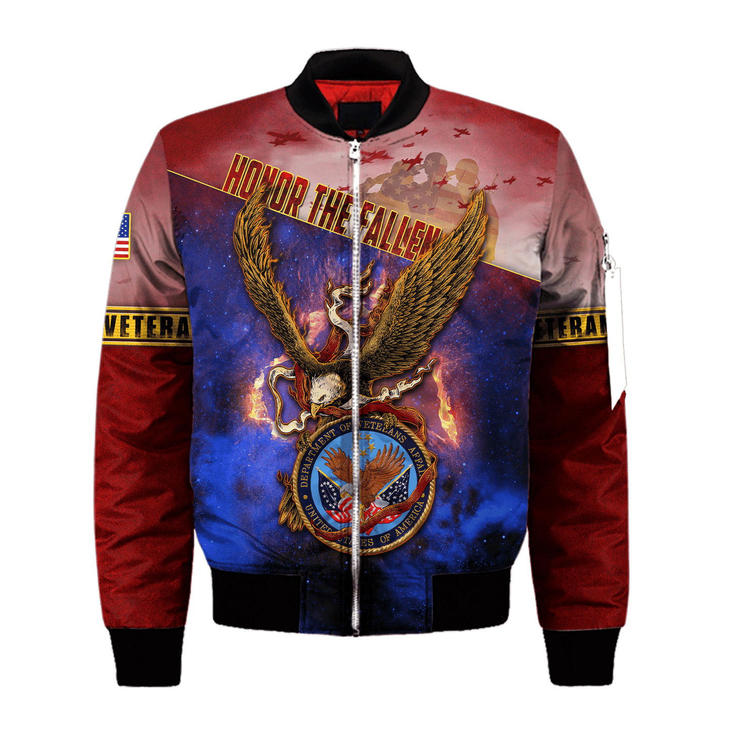 US Veteran - Eagle With American Flag Unisex Shirts