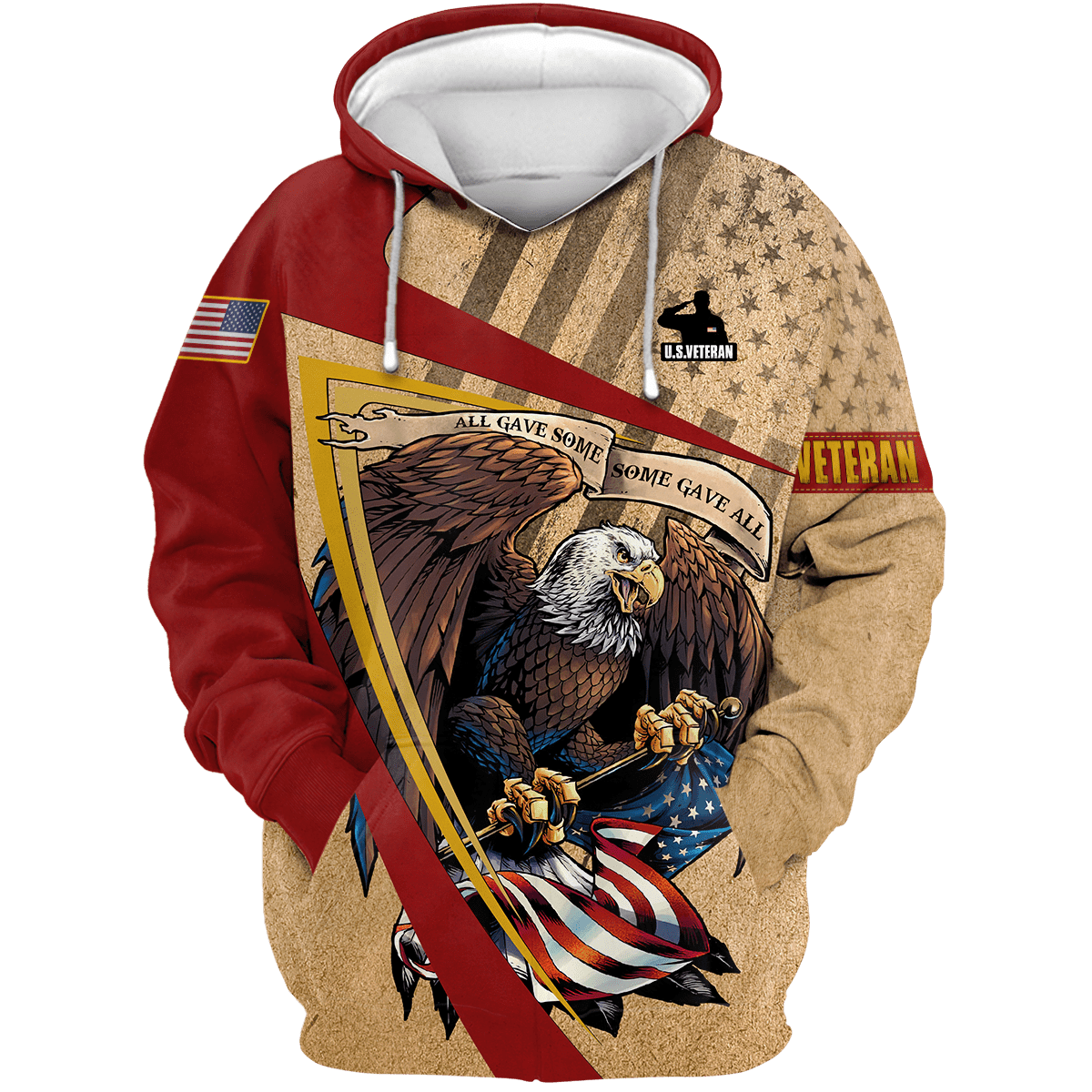 US Veteran - Eagle With American Flag Unisex Shirts