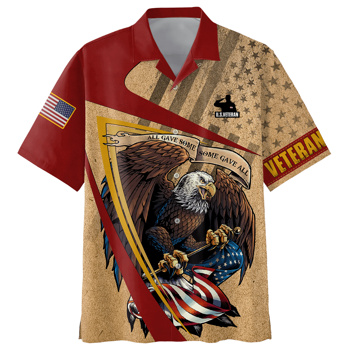 US Veteran - Eagle With American Flag Unisex Shirts