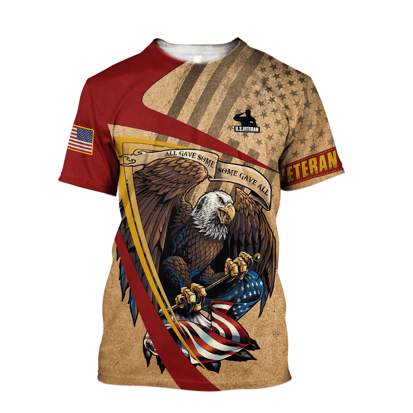 US Veteran - Eagle With American Flag Unisex Shirts