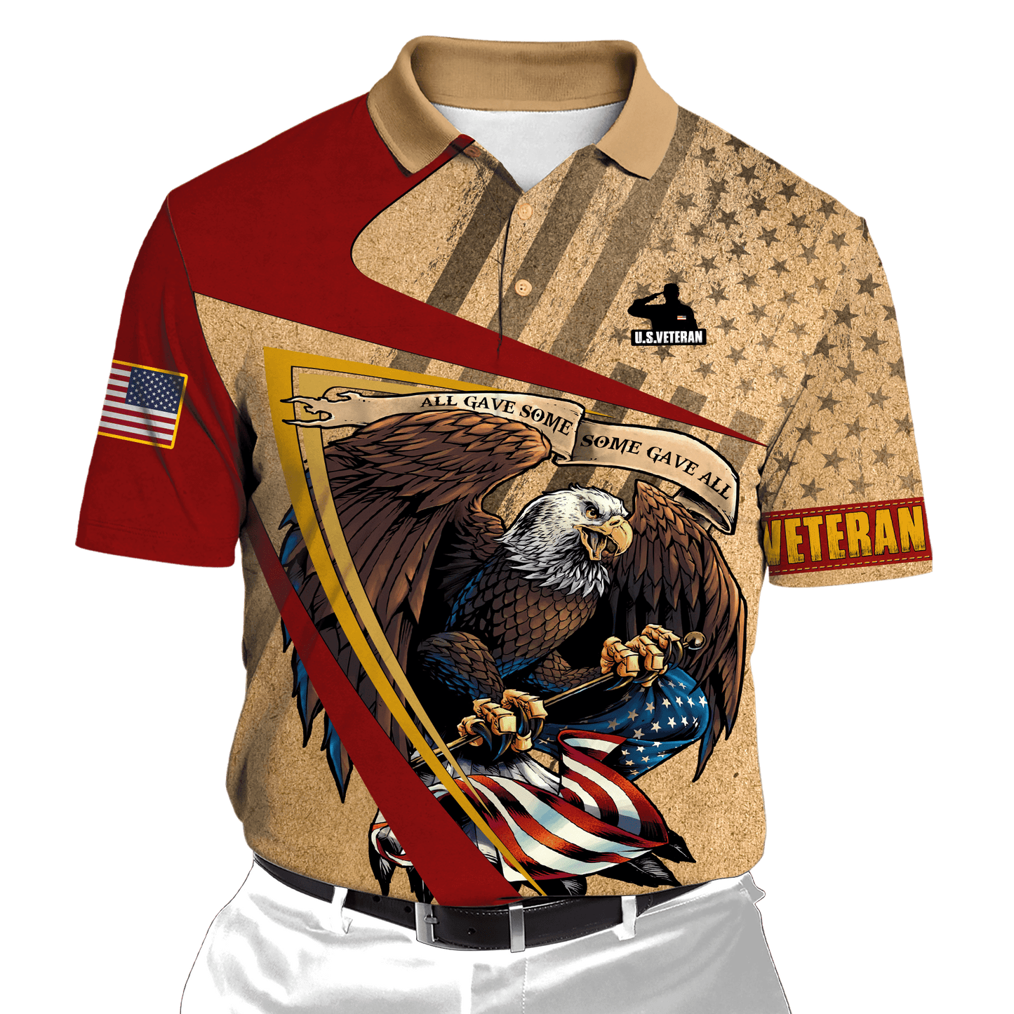 US Veteran - Eagle With American Flag Unisex Shirts