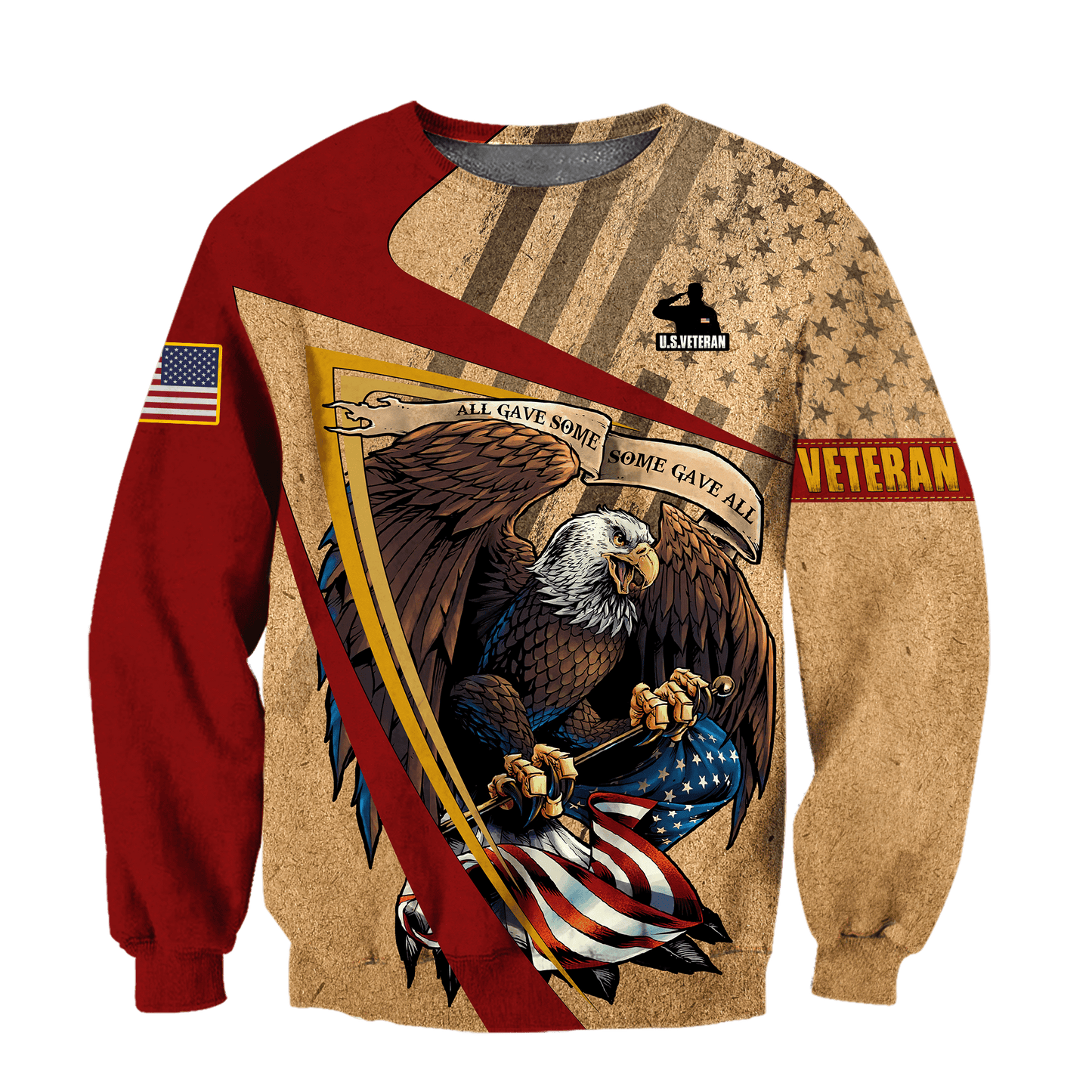 US Veteran - Eagle With American Flag Unisex Shirts