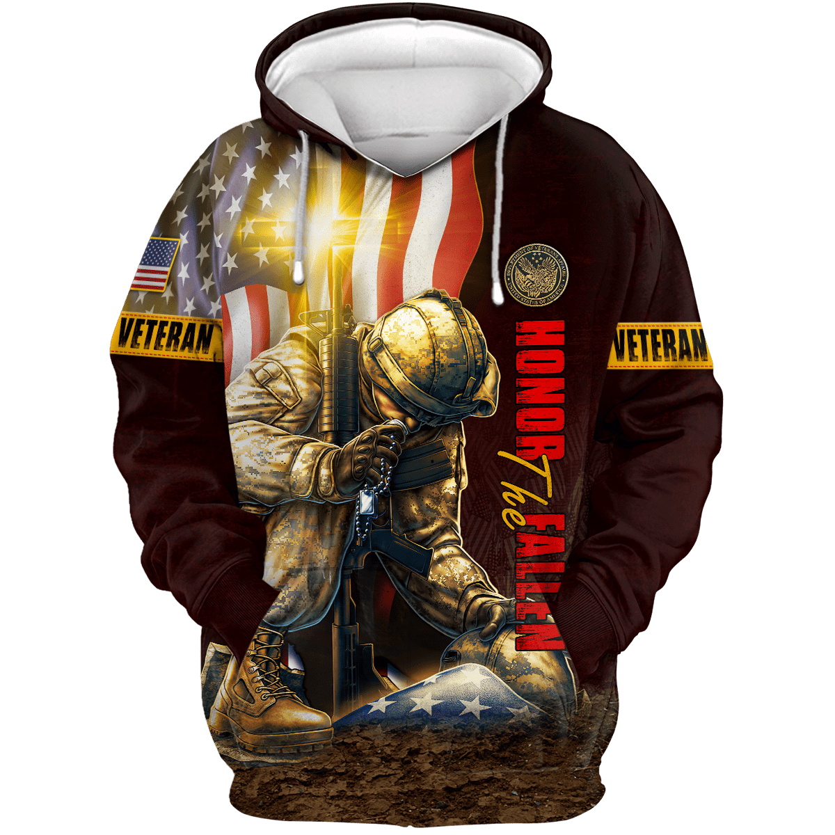 US Veteran - Eagle With American Flag Unisex Shirts
