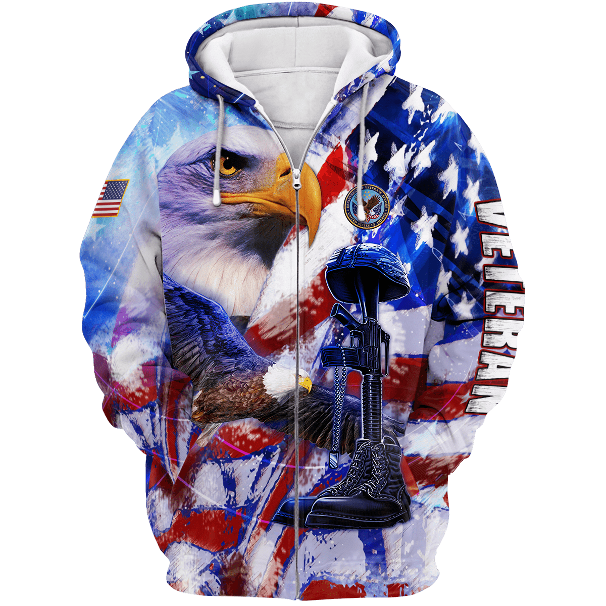 US Veteran - Eagle With American Flag Unisex Shirts