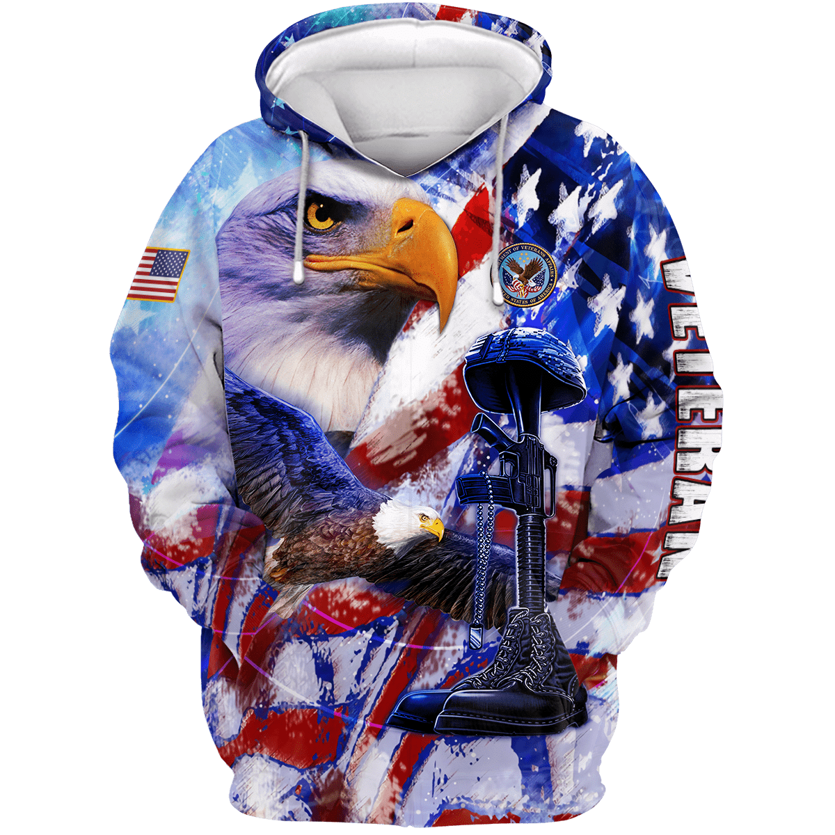 US Veteran - Eagle With American Flag Unisex Shirts