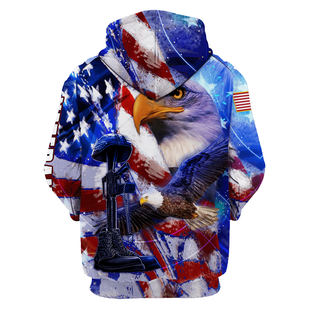 US Veteran - Eagle With American Flag Unisex Shirts