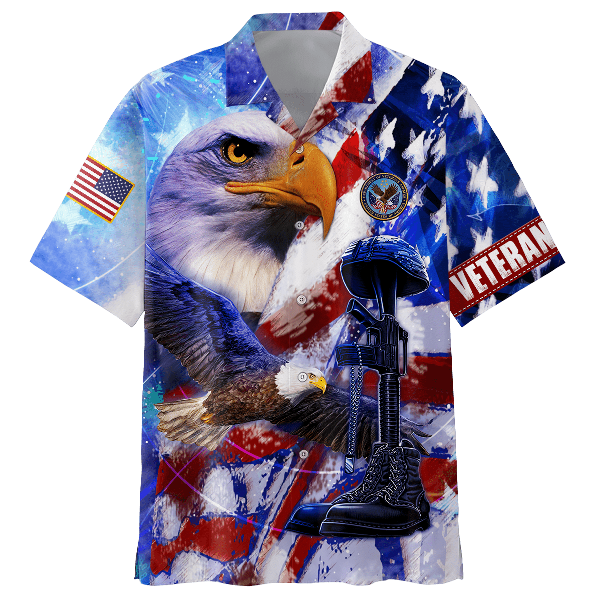 US Veteran - Eagle With American Flag Unisex Shirts