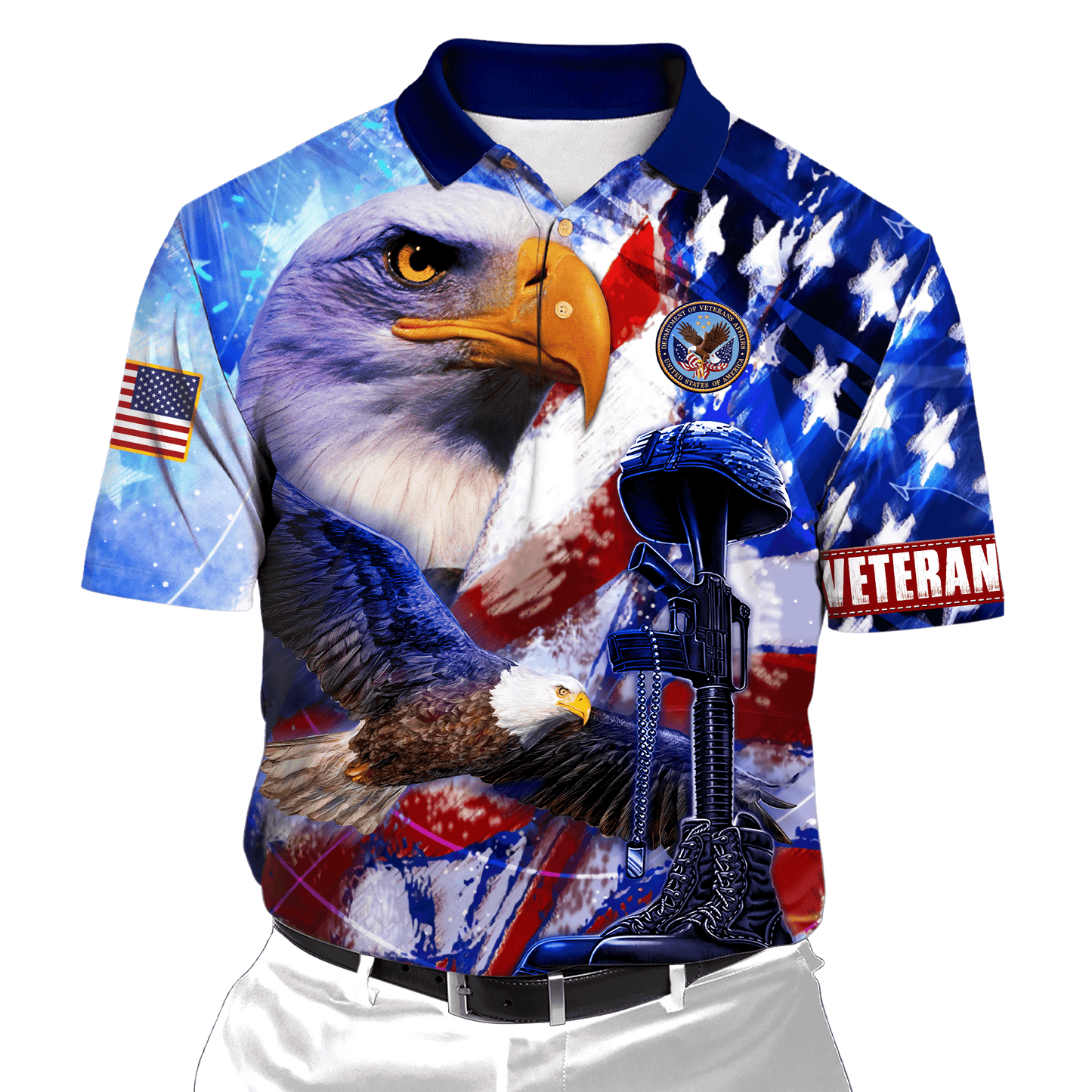 US Veteran - Eagle With American Flag Unisex Shirts
