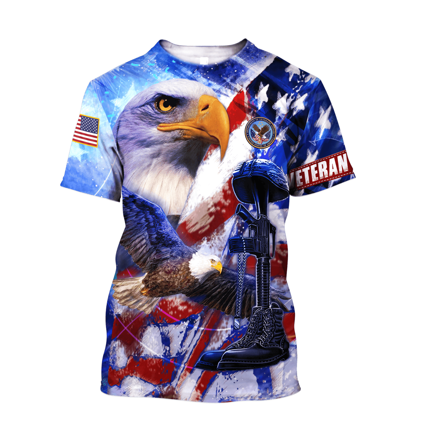 US Veteran - Eagle With American Flag Unisex Shirts