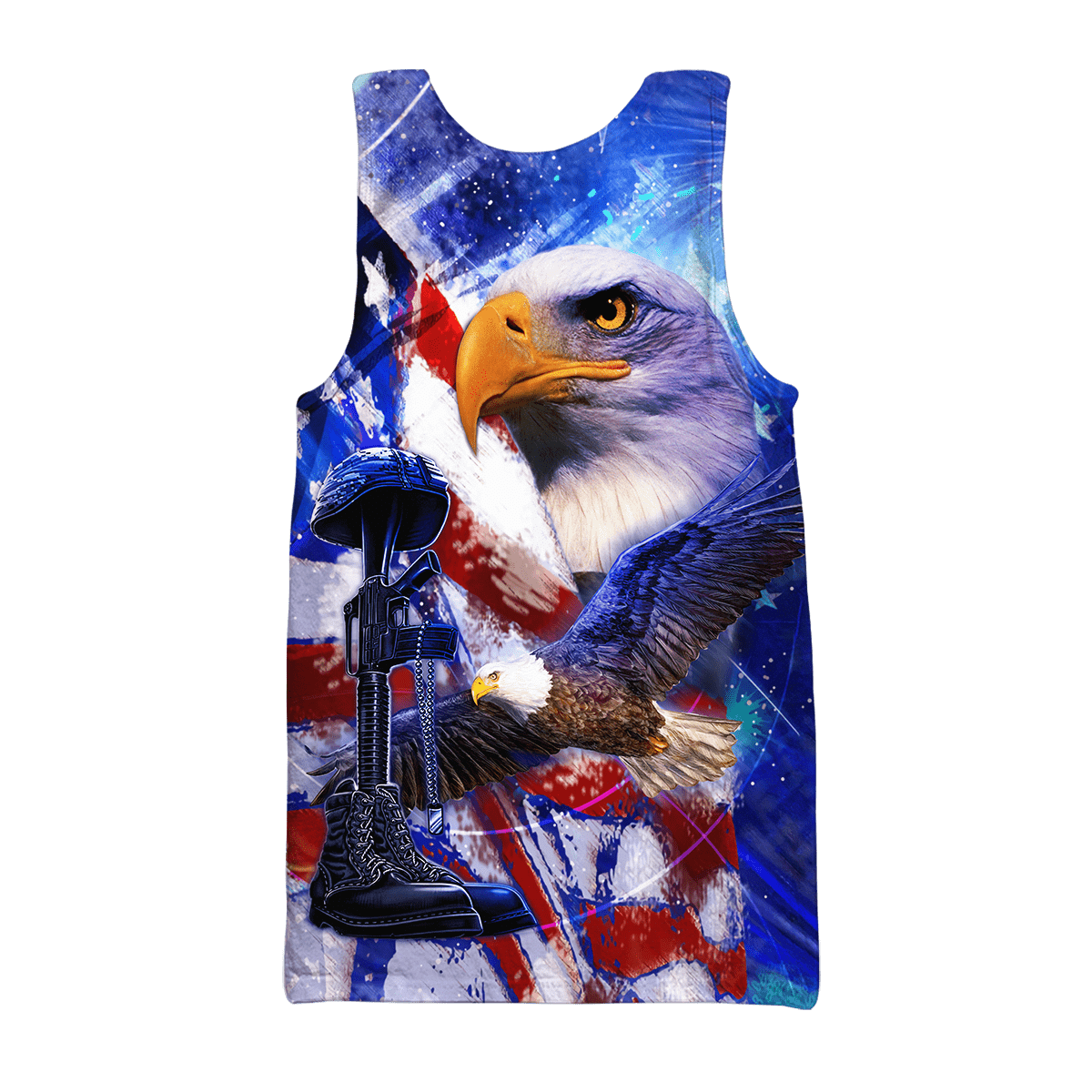 US Veteran - Eagle With American Flag Unisex Shirts