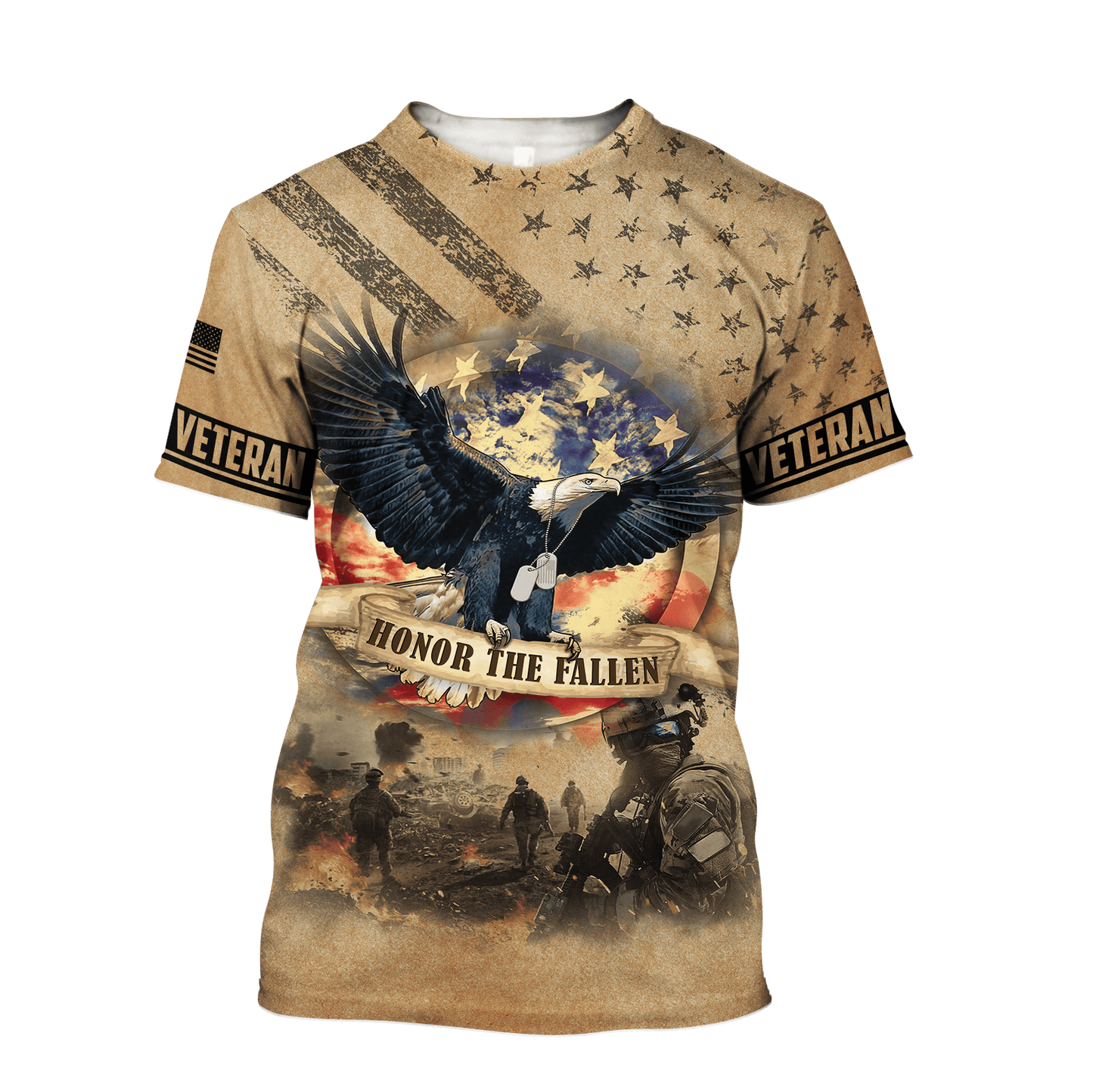 US Veteran - Eagle With American Flag Unisex Shirts