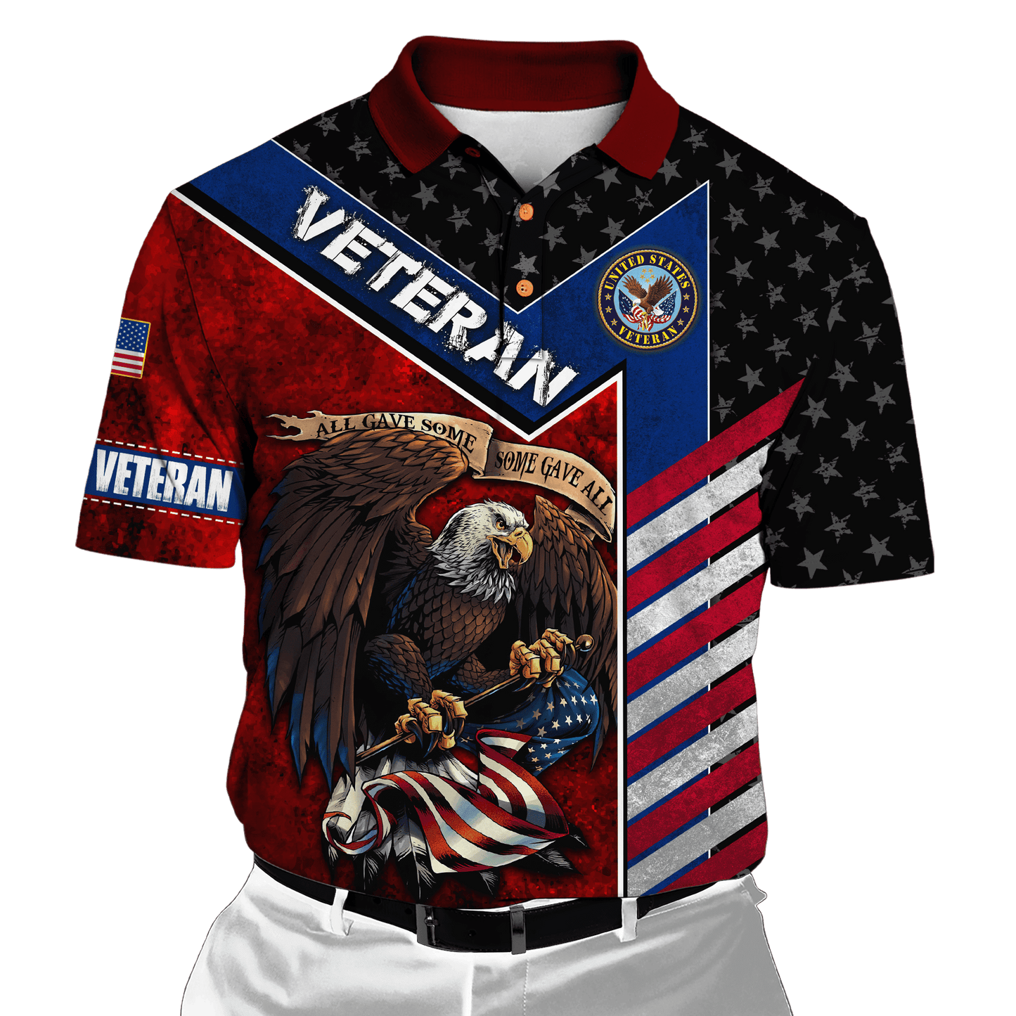 US Veteran - Eagle With American Flag Unisex Shirts