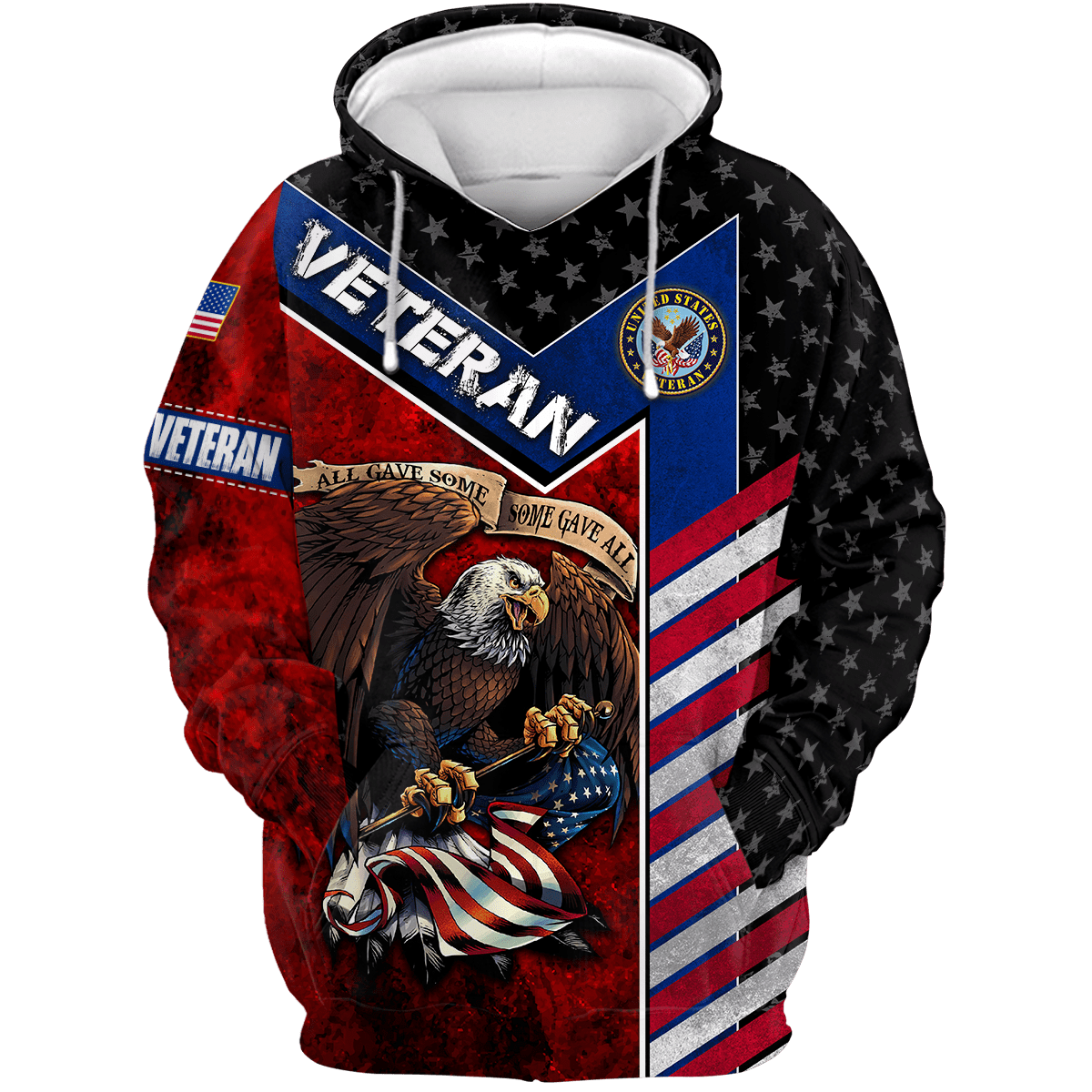 US Veteran - Eagle With American Flag Unisex Shirts