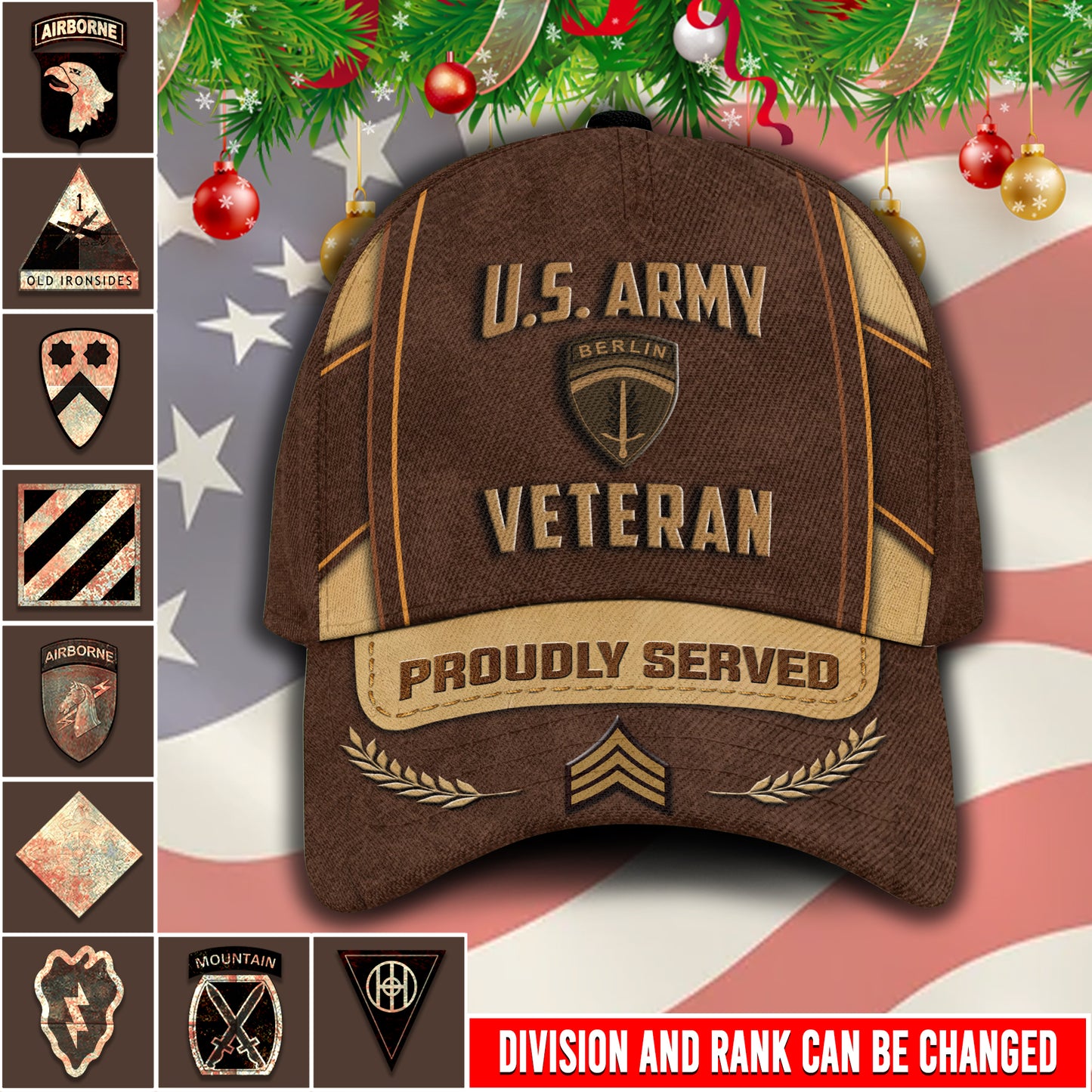 US Military – Army Division All Over Print Cap