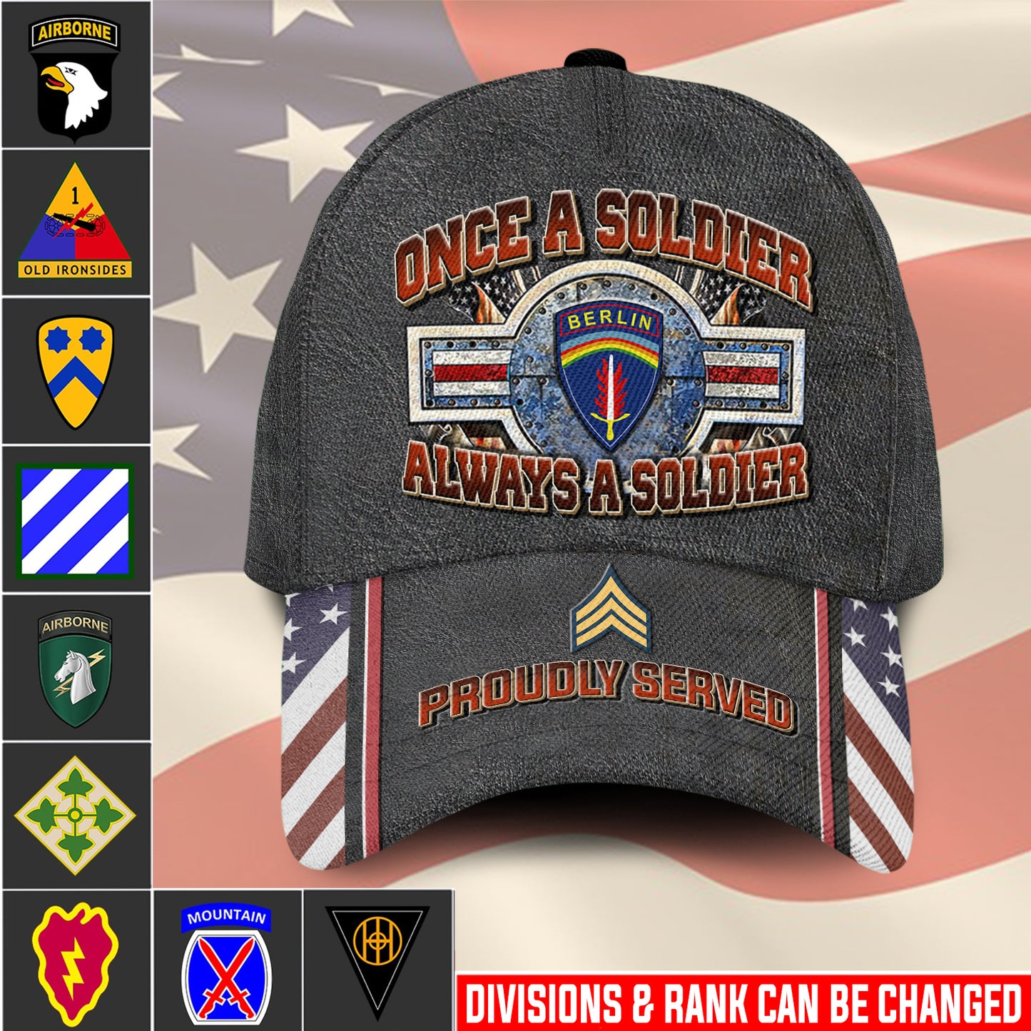 US Militär – Army Division All Over Print Cap