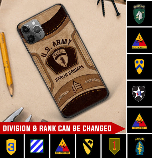 Étui de téléphone personnalisé de l'armée américaine - Division de l'armée imprimé