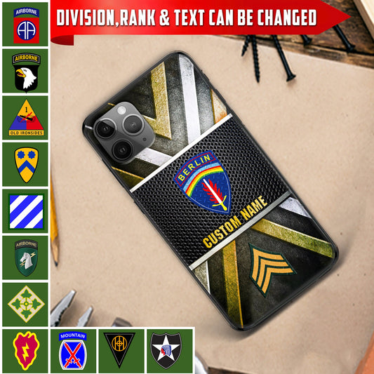 Étui de téléphone personnalisé de l'armée américaine - Division de l'armée imprimé