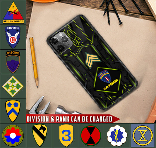 Étui de téléphone personnalisé de l'armée américaine - Division de l'armée imprimé