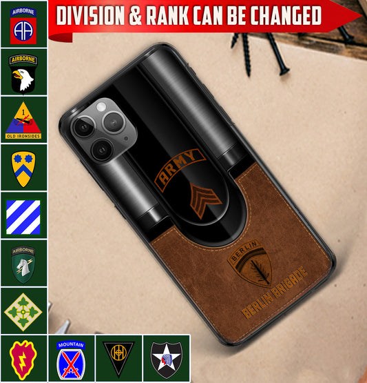 Étui de téléphone personnalisé de l'armée américaine - Division de l'armée imprimé