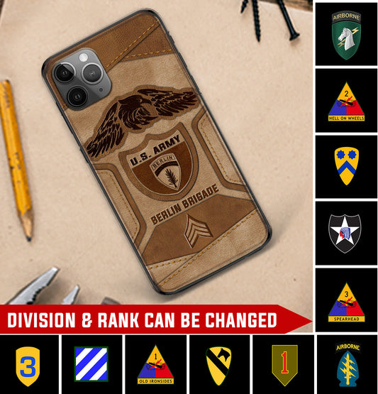 Étui de téléphone personnalisé de l'armée américaine - Division de l'armée imprimé