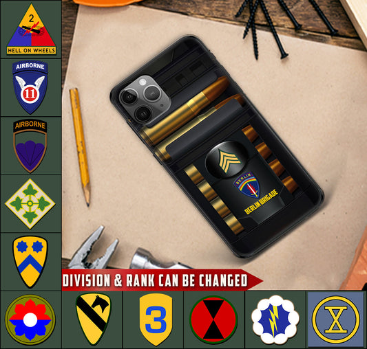 Étui de téléphone personnalisé de l'armée américaine - Division de l'armée imprimé
