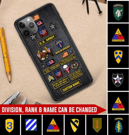 Étui de téléphone personnalisé de l'armée américaine - Division de l'armée imprimé