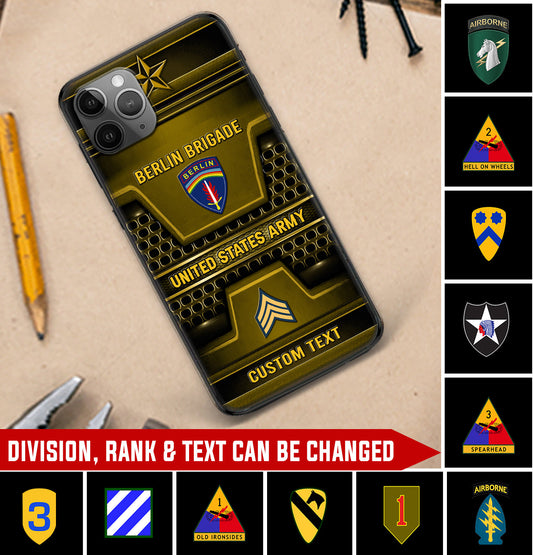 Étui de téléphone personnalisé de l'armée américaine - Division de l'armée imprimé