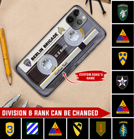 Étui de téléphone personnalisé de l'armée américaine - Division de l'armée imprimé
