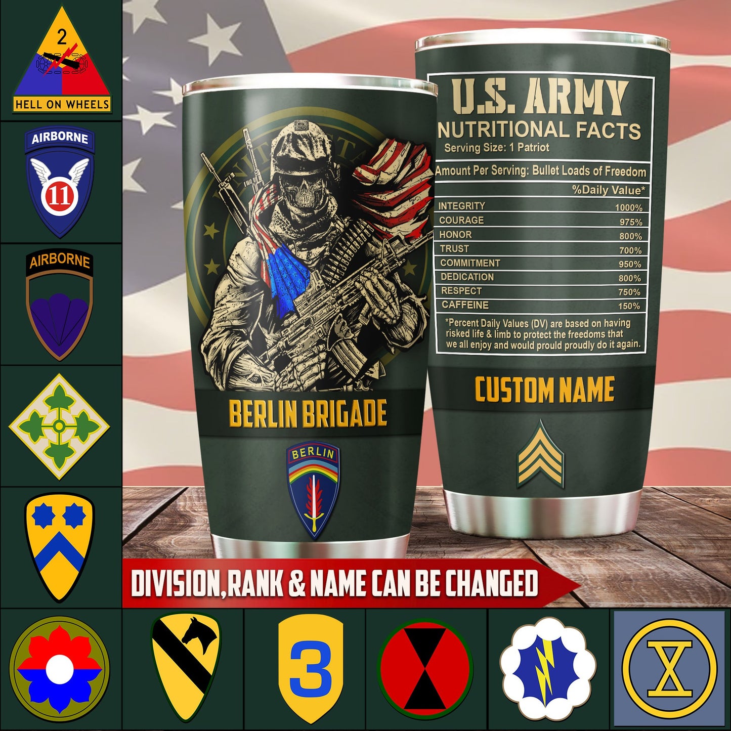 Armée américaine – Division de l'armée – Tumbler