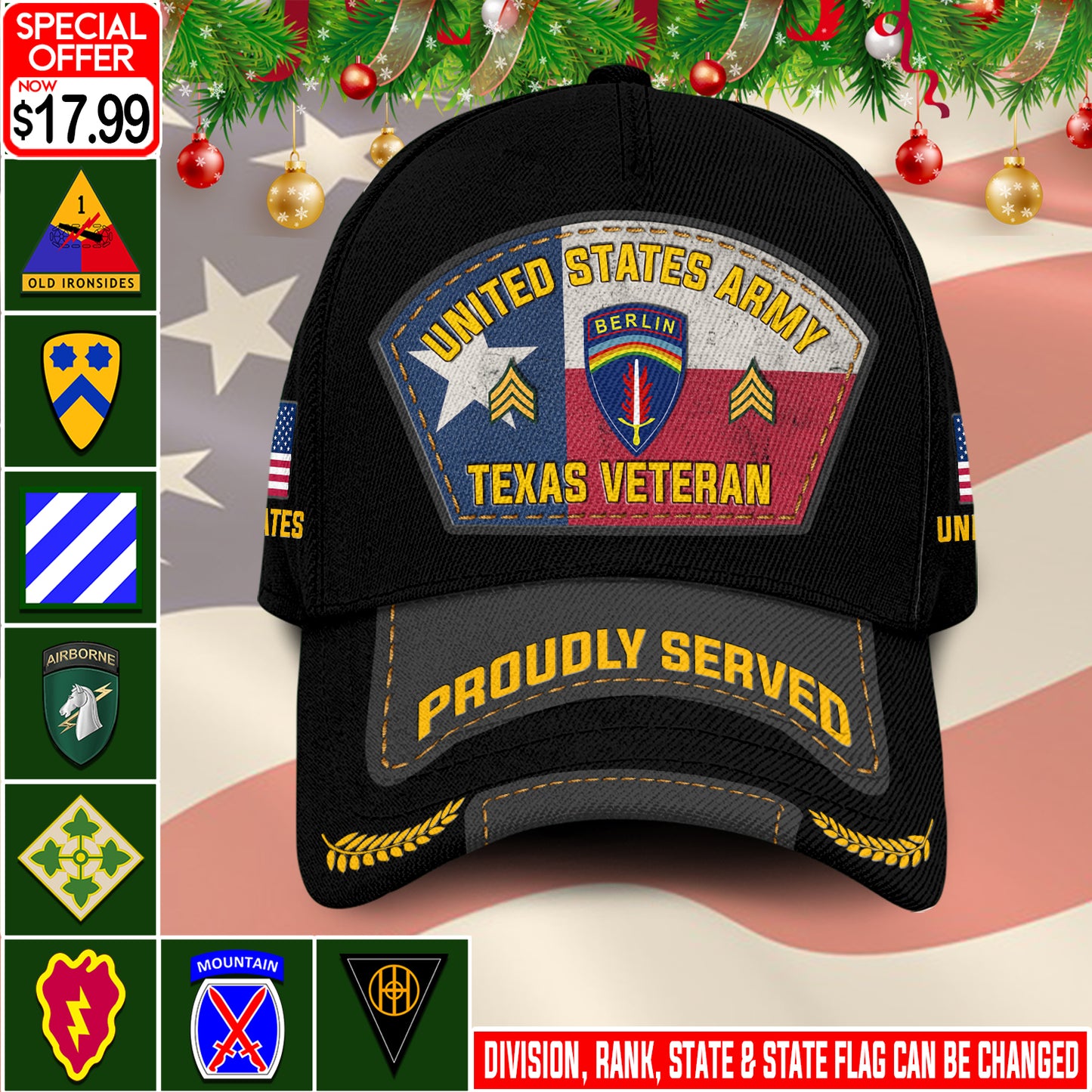 US Militär – Army Division All Over Print Cap