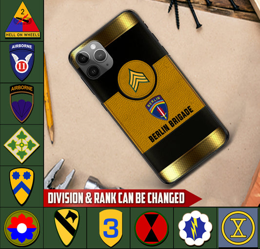 Étui de téléphone personnalisé de l'armée américaine - Division de l'armée imprimé