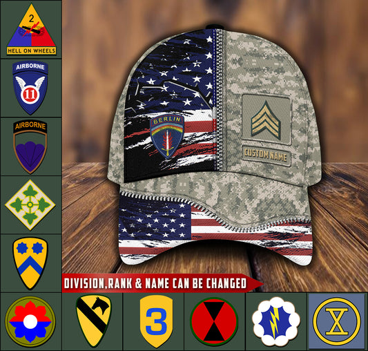 Casquette à imprimé intégral de l'armée américaine - Division de l'armée