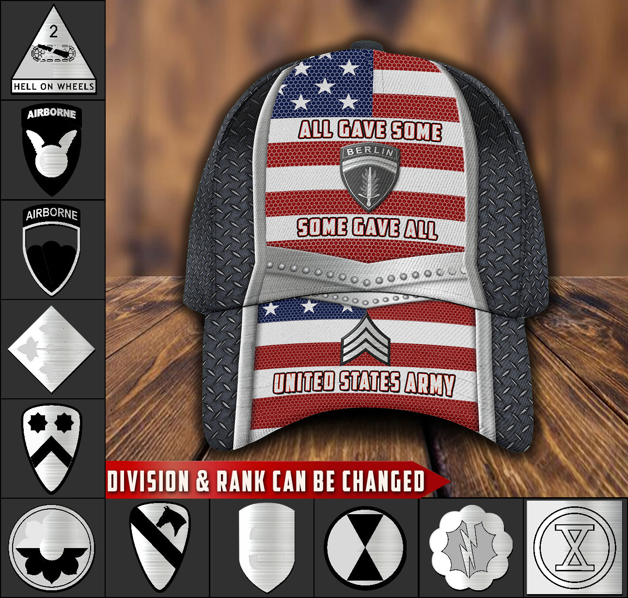 US Military – Army Division All Over Print Cap