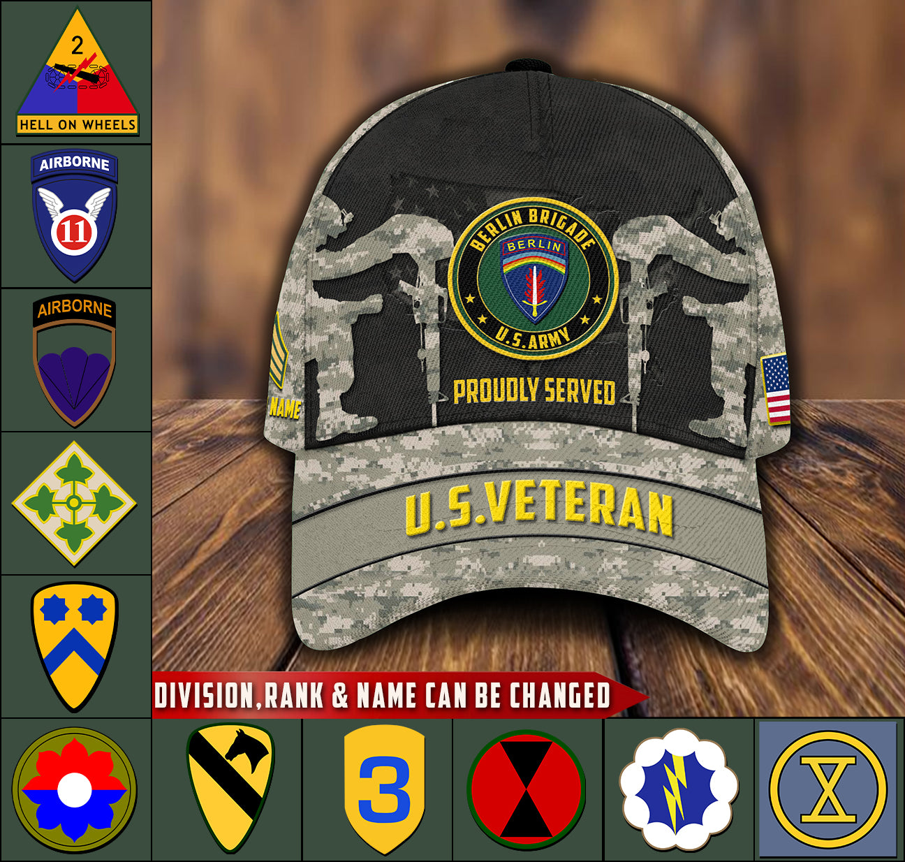 US Militär – Army Division All Over Print Cap