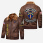 Armée américaine - Division de l'armée - Veste en cuir pour vétérans 