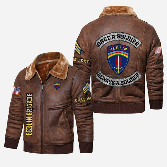 US Militär - Army Division - Lederjacke für Veteranen 